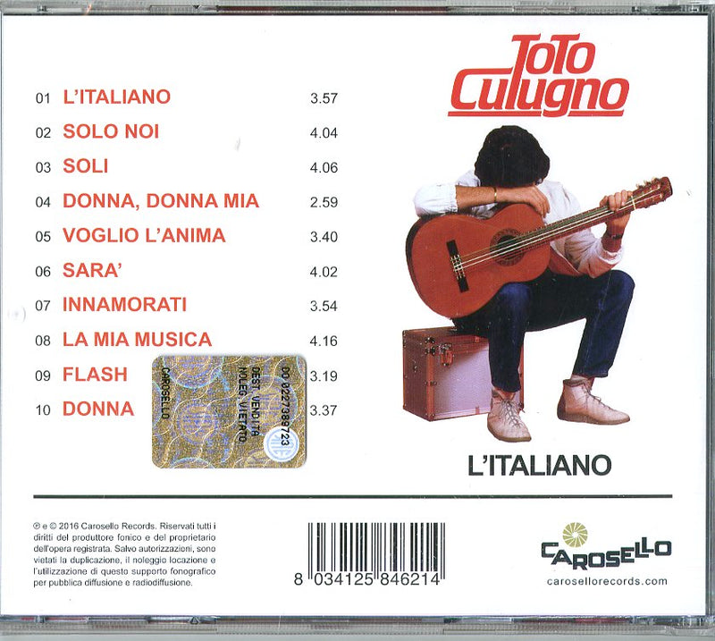 Cutugno Toto - L'Italiano Cd 8034125846214