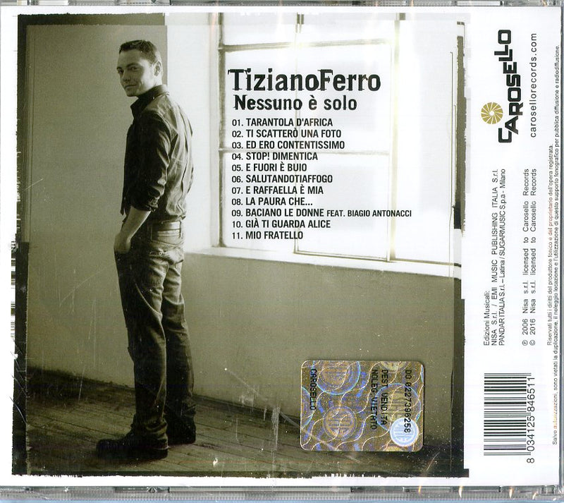 Ferro Tiziano - Nessuno E'Solo Cd 8034125846511