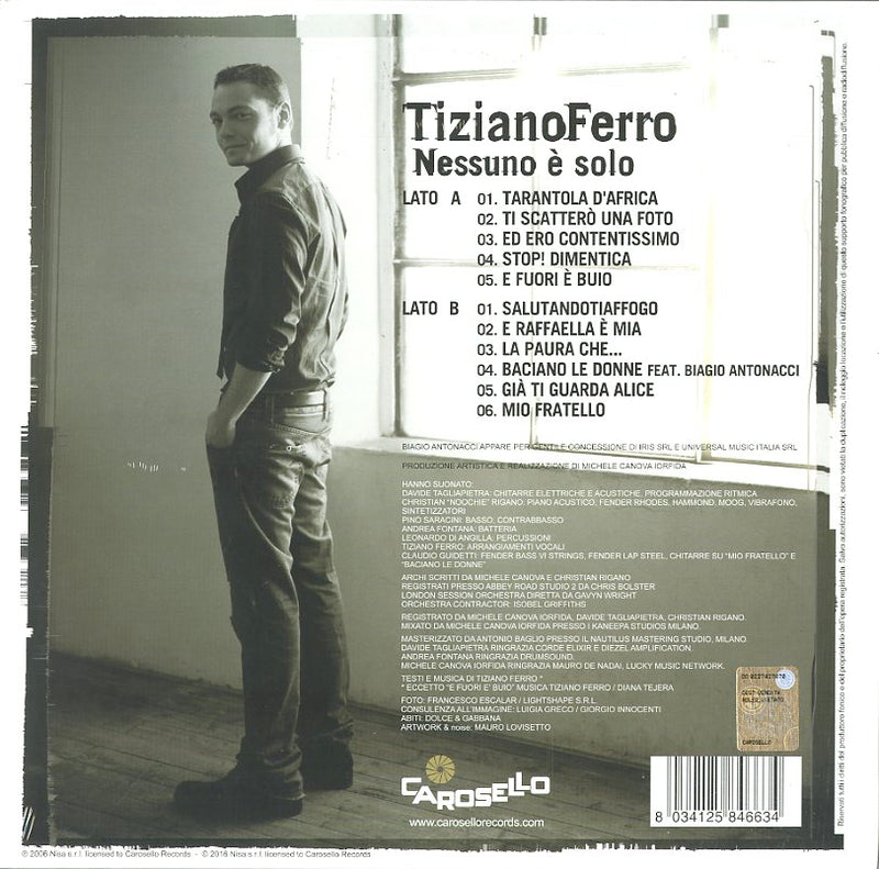 Ferro Tiziano - Nessuno E' Solo (180 Gr.) Lp 8034125846634