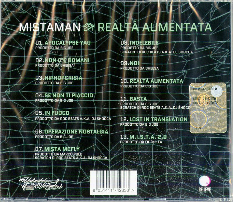 Mistaman - Realta' Aumentata Cd 8051411742333