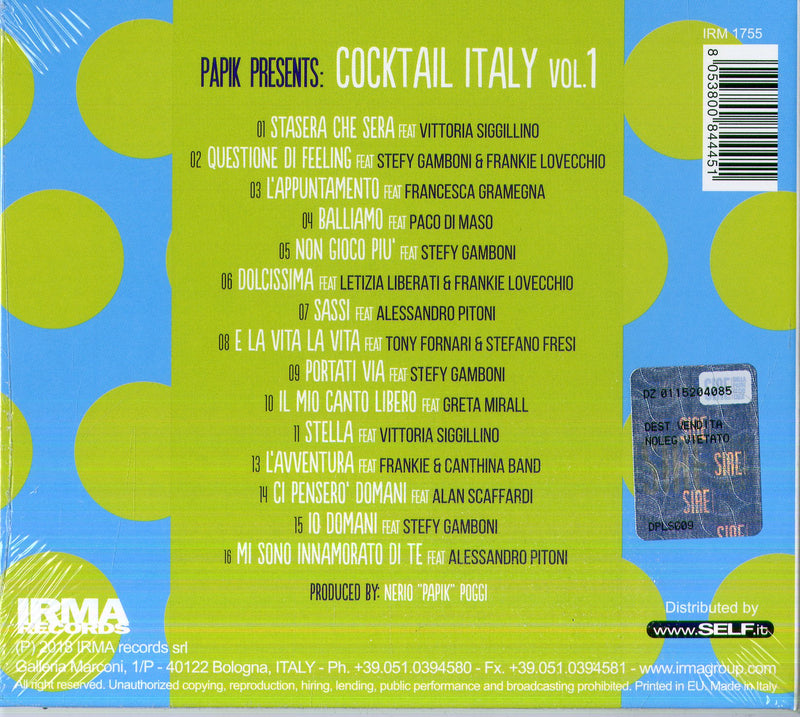 Papik - Cocktail Italy Vol.1 Cd 8053800844451