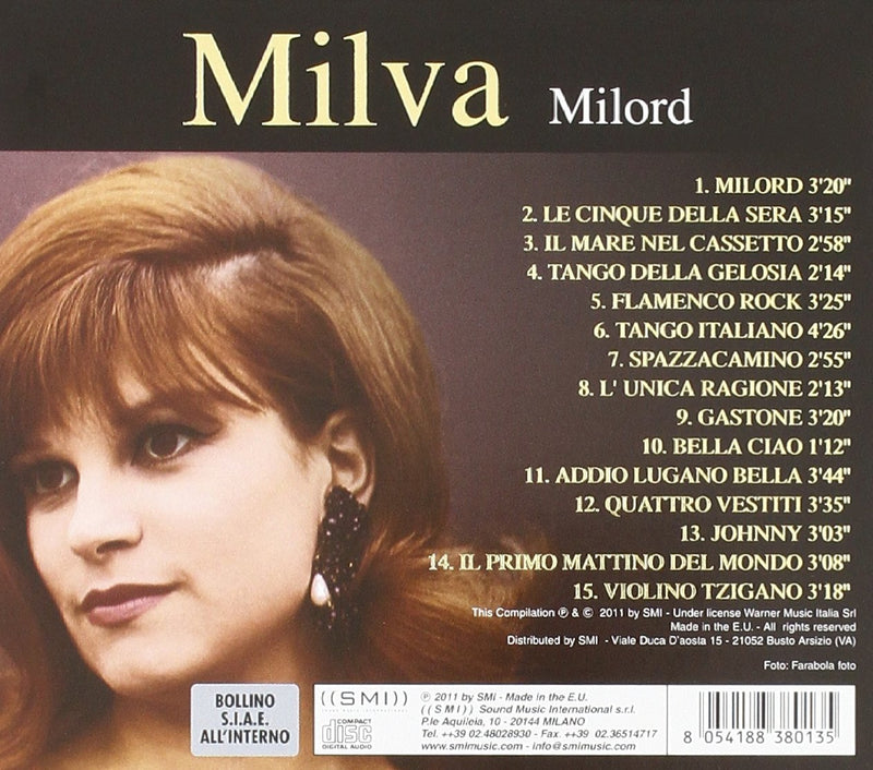 Milva - Milord Cd 8054188380135