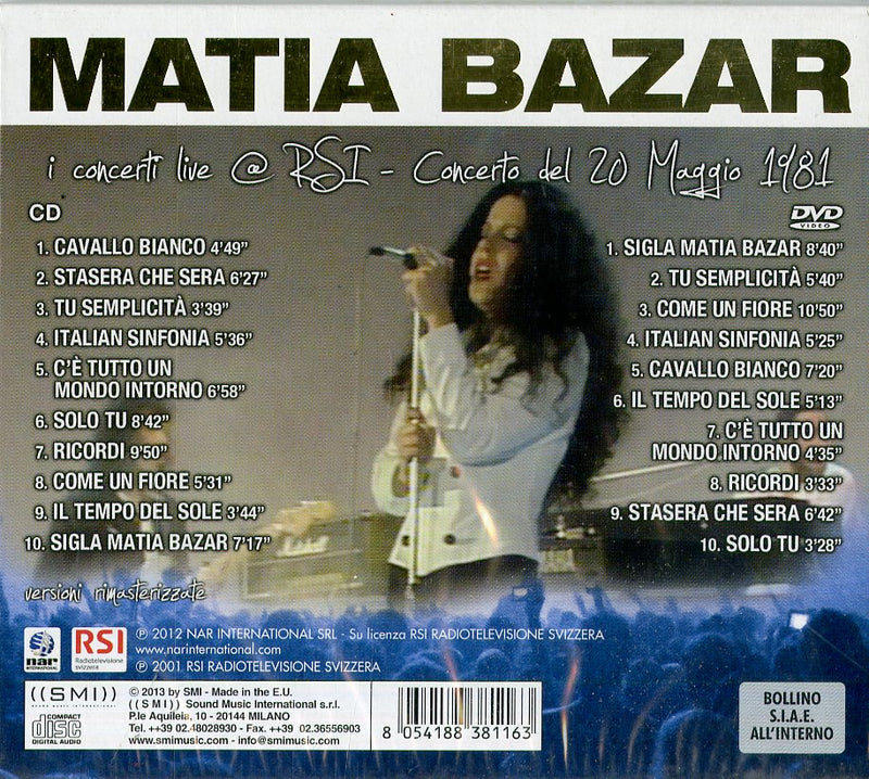Matia Bazar - In Concerto (Cd+Dvd) Cd 8054188381163