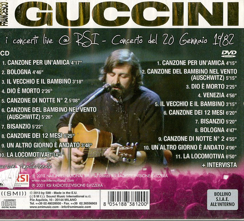 Guccini Francesco - In Concerto (Cd+Dvd) CD 8054188381200