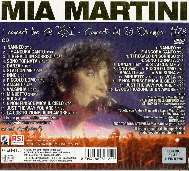 Martini Mia - In Concerto (Cd+Dvd) CD 8054188381255