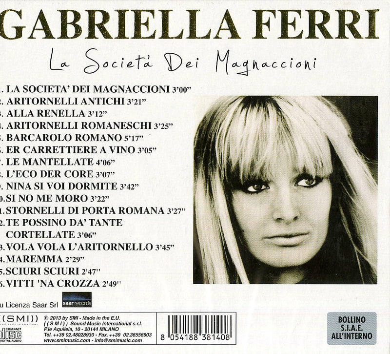 Ferri Gabriella - La Societa' Dei Magnaccioni Cd 8054188381408