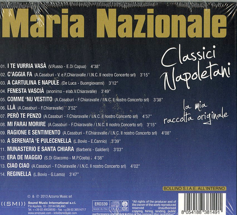 Nazionale Maria - Classici Napoletani Cd 8054188381491