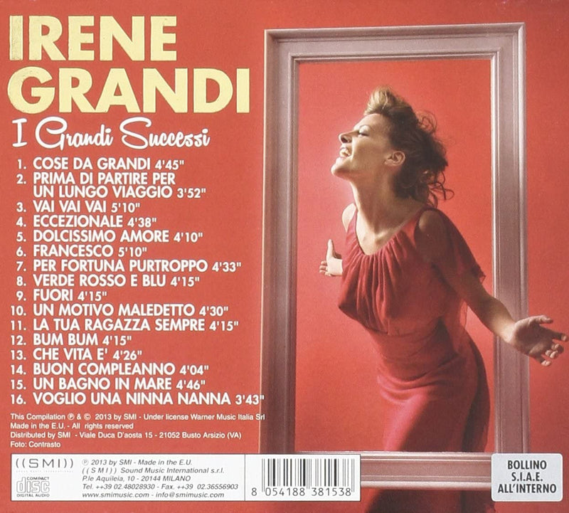 Grandi Irene - I Grandi Successi Cd 8054188381538