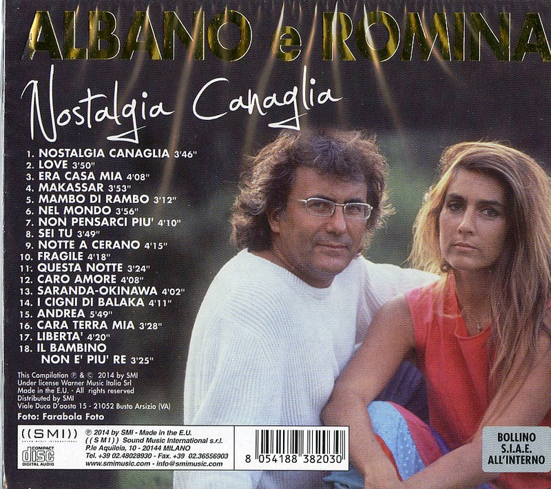 Al Bano E Romina - Nostalgia Canaglia (Best) Cd 8054188382030