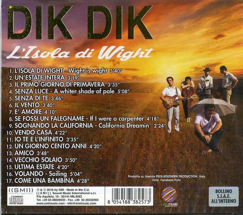 Dik Dik - L'Isola Di Wight Cd 8054188382573