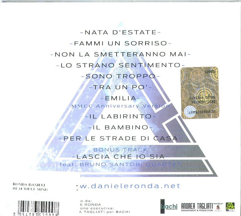 Ronda Daniele - Beautiful Mind Cd 8054383520008