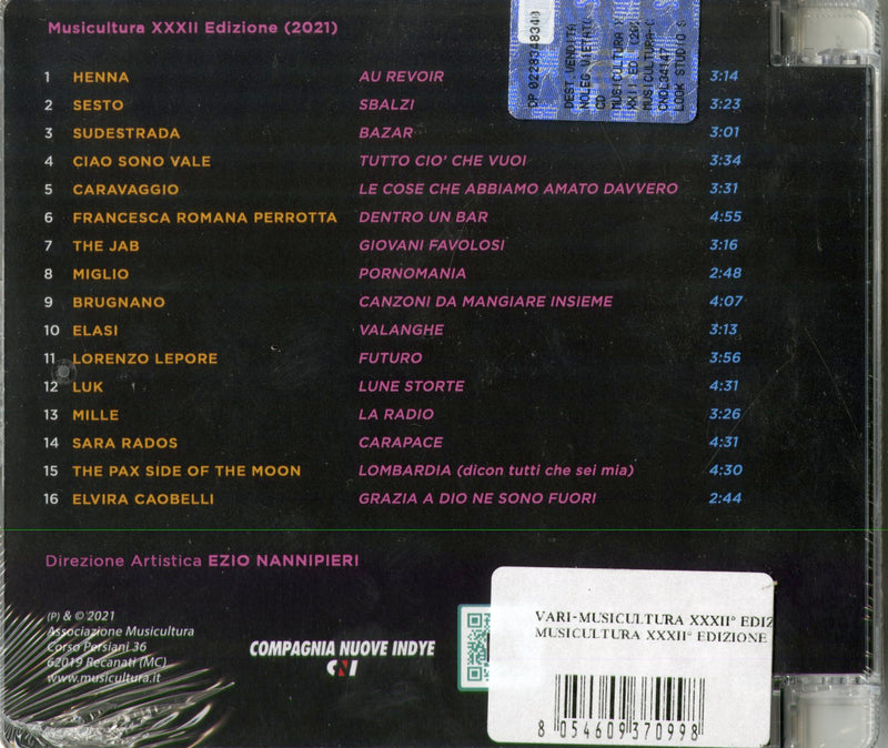 Compilation - Musicultura Xxxii° Edizione 2021 Cd 8054609370998