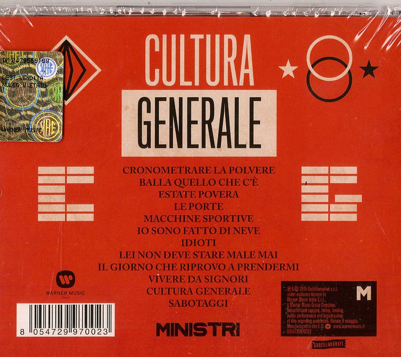 Ministri - Cultura Generale Cd 8054729970023