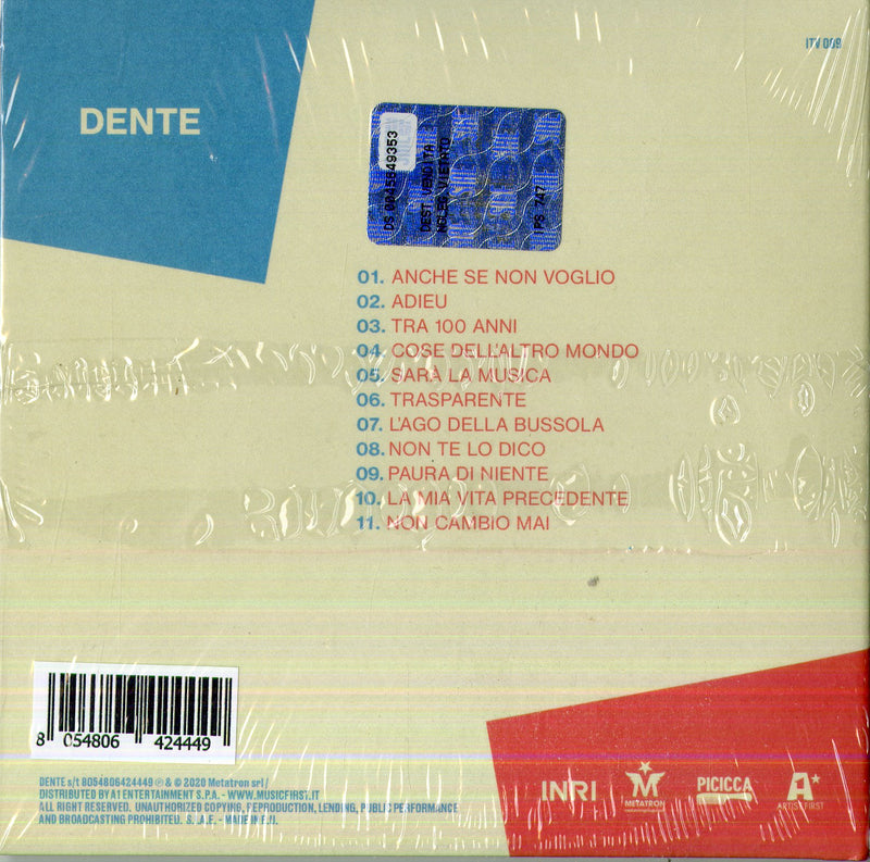 Dente - Dente Cd 8054806424449