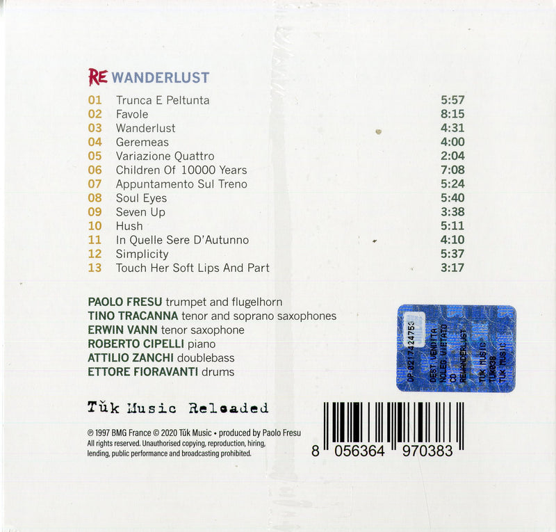 Fresu Paolo Quintet - Rewanderlust Cd 8056364970383