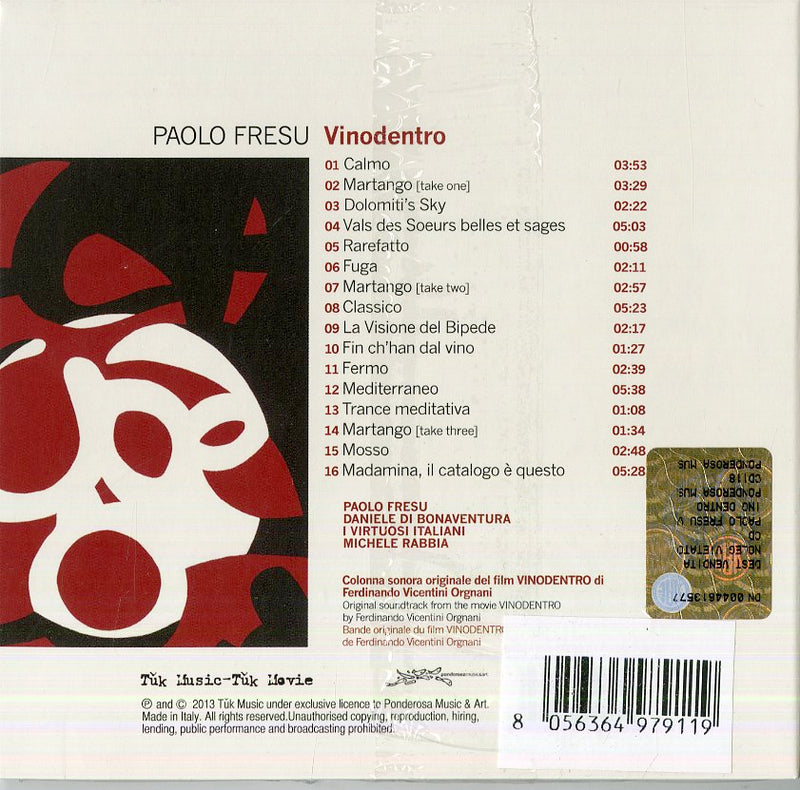 Fresu Paolo - Vinodentro (O.S.T.) Cd 8056364979119