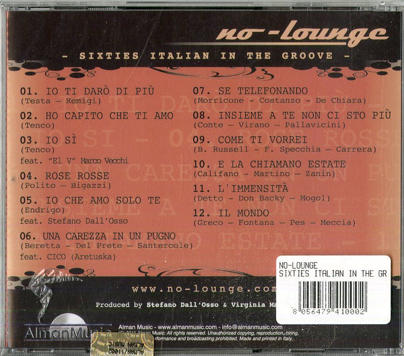 No-Lounge - Sixties Italian In The Groove Cd 8056479410002