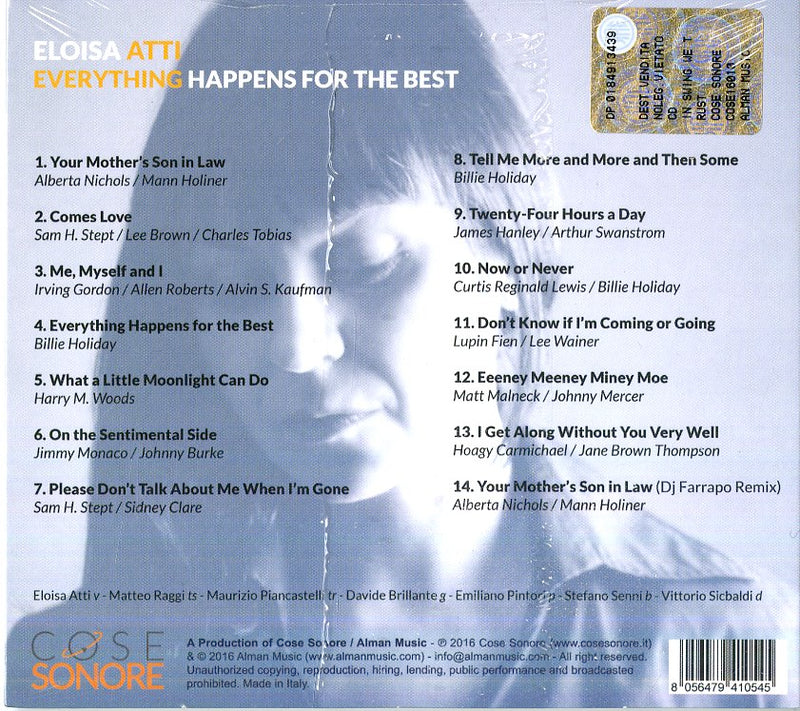 Atti Eloisa - Everything Happens For The Best Cd 8056479410545