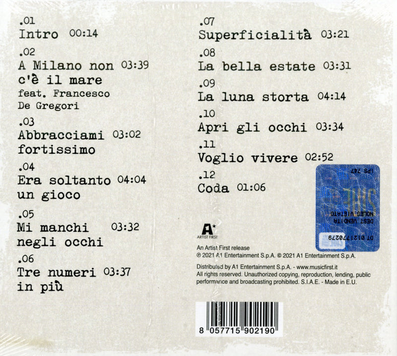 Tricarico - Amore Dillo Senza Ridere Ma Non Troppo Seriamente (Digipack) Cd 8057715902190