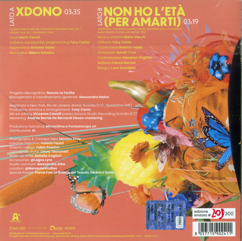 Venuti Mario - Xdono, Non Ho L'Eta' (Per Amarti) (45 Giri) Lp 8057715902411