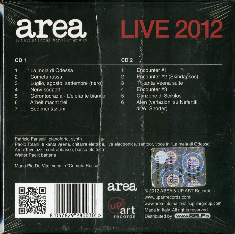 Area - Live 2012 Cd 8057829280030