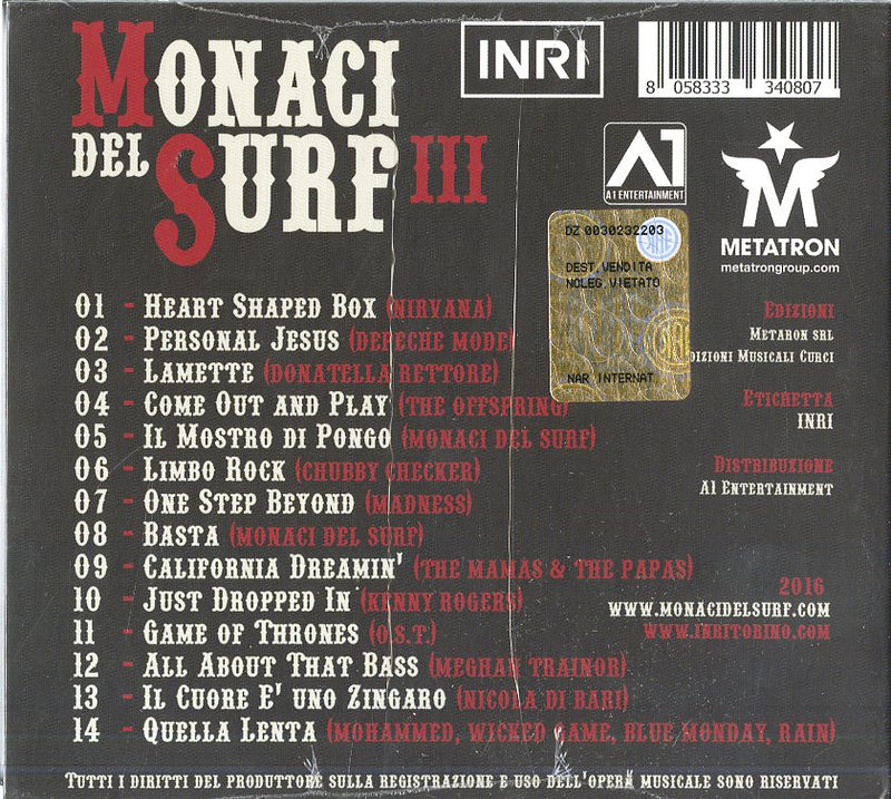 Monaci Del Surf - Monaci Del Surf Iii Cd 8058333340807