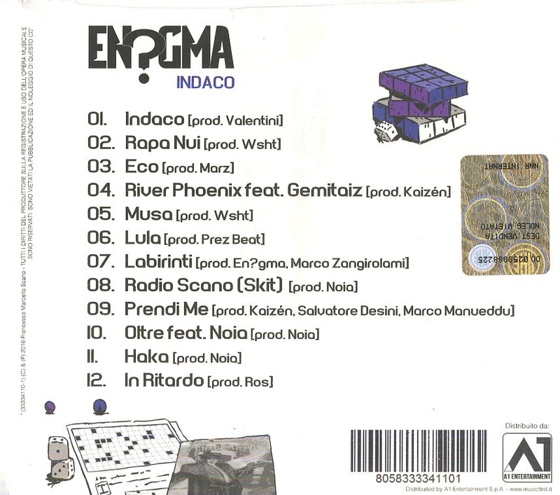 En?Gma - Indaco (Digipack) Cd 8058333341101