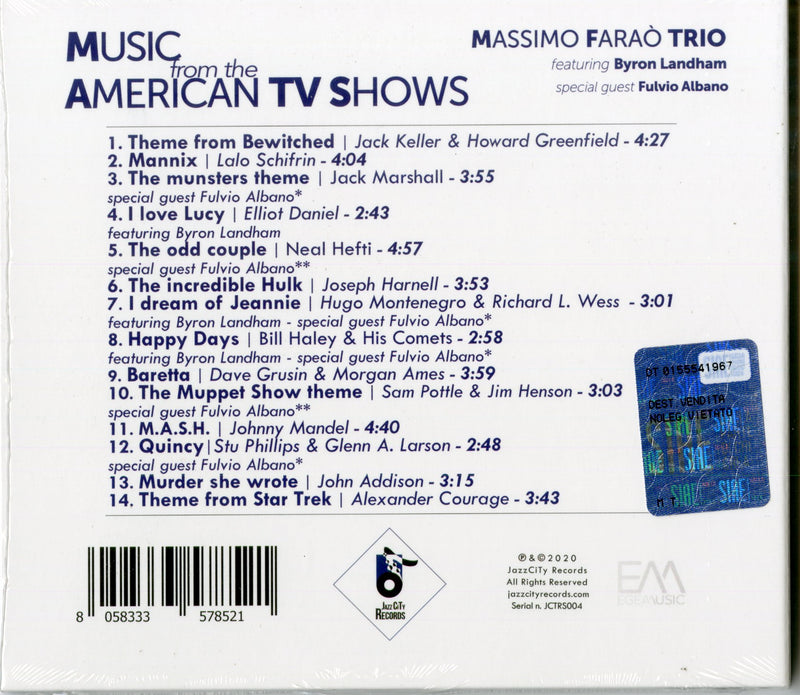 Farao' Massimo - Music From The American Tv Shows (Digipack) Cd 8058333578521