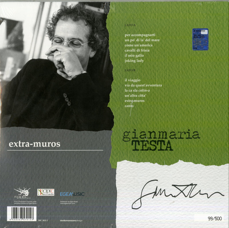 Testa Gianmaria - Extra Muros (180 Gr. Vinile Trasparente Numerato Limited Edt.) Lp 8058333579153