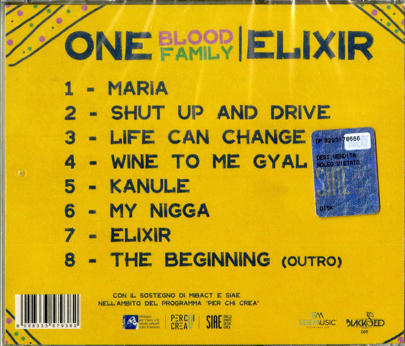 One Blood Family - Elixir Cd 8058333579382