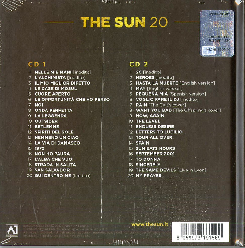 Sun The - 20 Best Con 10 Inediti (2 Cd+Booklet Fotografico 72 Pagine) CD 8059973191569