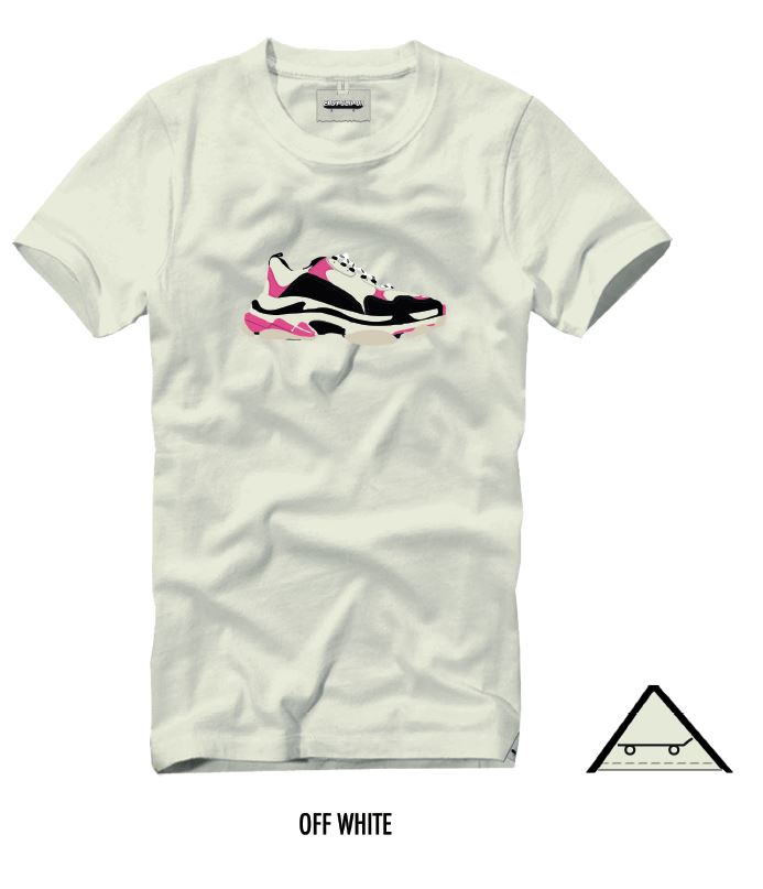 T-Shirt Con Ricamo Sneakers - T-Shirt S Bianca Balenciaga (Donna)