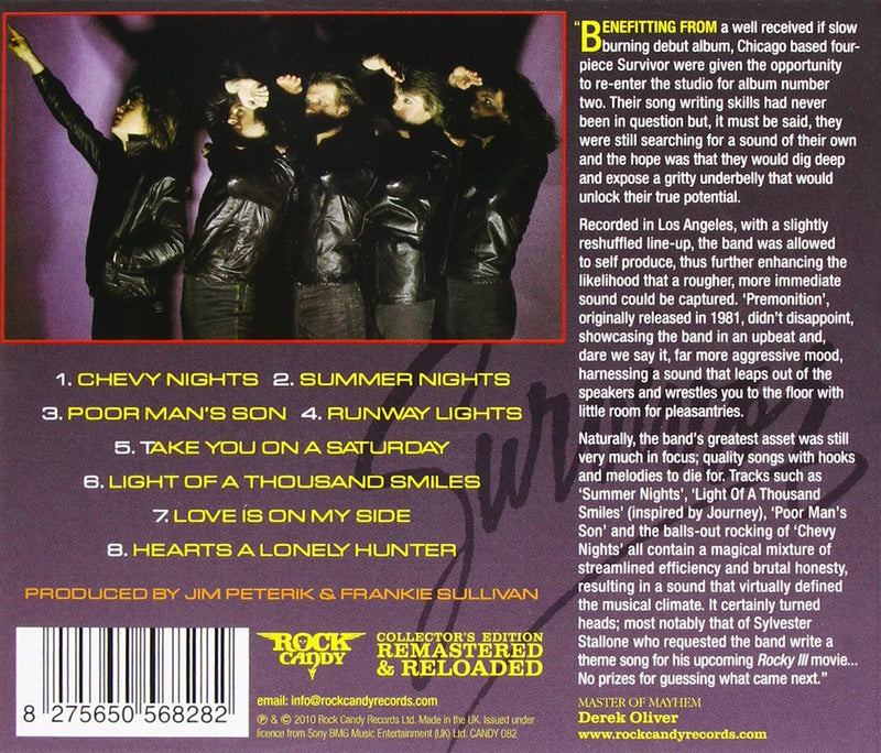 Survivor - Premonition Cd 8275650568282