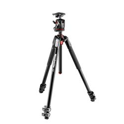 MANFROTTO MK190XPRO3-BHQ2 KIT TREPPIEDE + TESTA FOTO A SFERA AGGANCIO 3/8" PORTATA MAX 7KG SISTEMA DI SGANCIO RAPIDO COLORE NERO