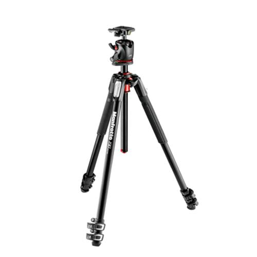 MANFROTTO MK190XPRO3-BHQ2 KIT TREPPIEDE + TESTA FOTO A SFERA AGGANCIO 3/8" PORTATA MAX 7KG SISTEMA DI SGANCIO RAPIDO COLORE NERO