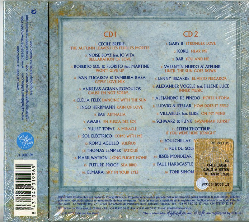 Compilation - Cafe' Del Mar 16 CD 8431042019965