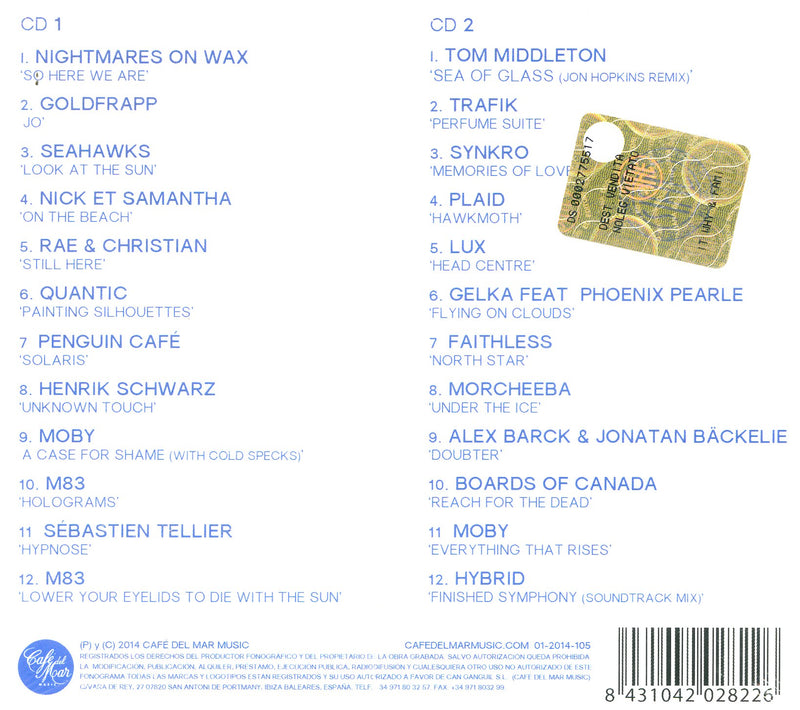 Compilation - Cafe' Del Mar 20 Cd 8431042028226