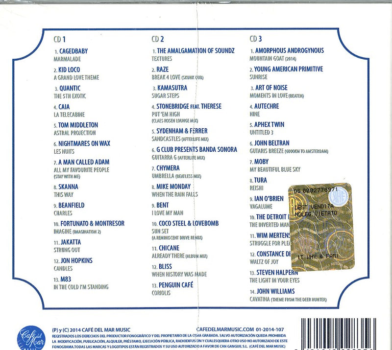 Compilation - Cafe' Del Mar (35Th.Anniv.Deluxe Edt.) Cd 8431042028356