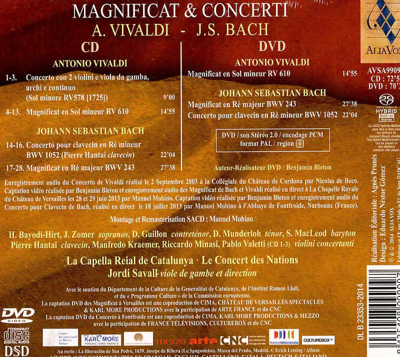 Savall Jordi - Magnificat & Concerti (Cd+Dvd) CD 8435408099097