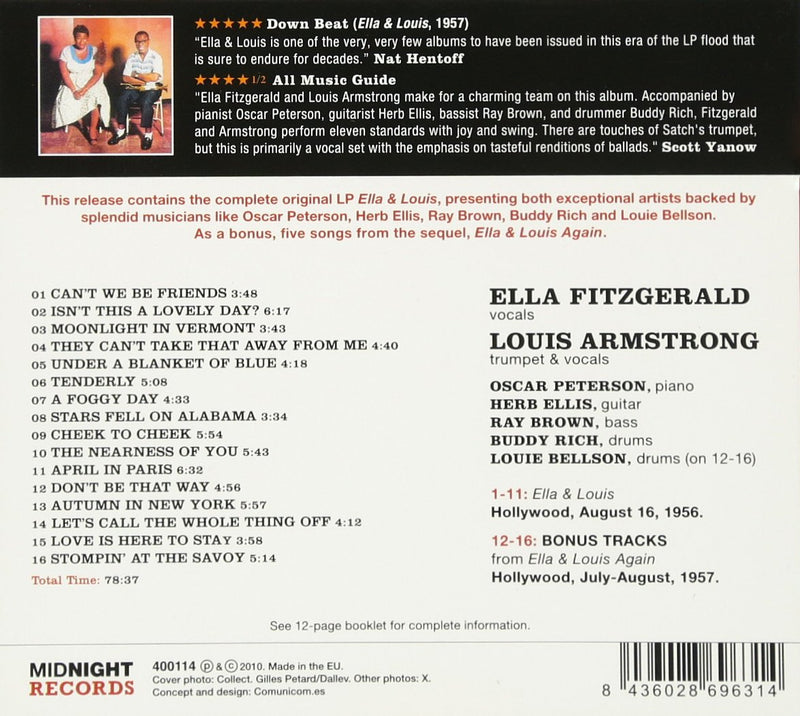 Fitzgerald, Ella - Ella And Louis Cd 8436028696314