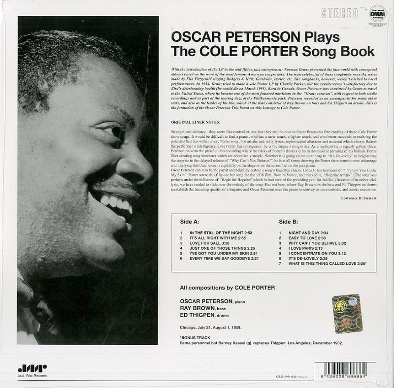 Peterson Oscar - Plays The Cole Porter Song Book [Lp] Lp 8436028696864