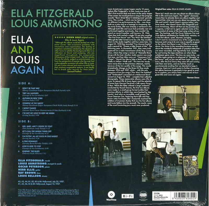 Fitzgerald Ella, Armstrong Louis - Ella And Louis Again Lp 8436028698929