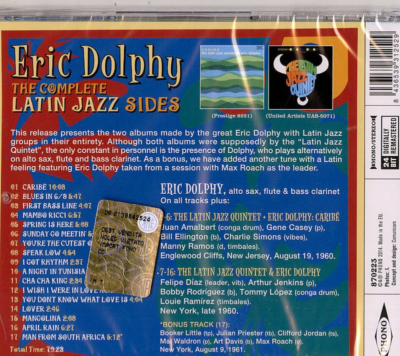 Dolphy Eric - The Complete Latin Jazz Sides CD 8436539312529