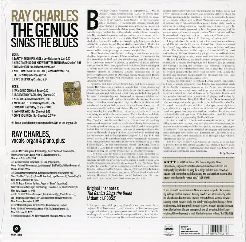 Charles Ray - The Genius Sings The Blues [Lp] Vinile LP - Vinyl record 8436542010818