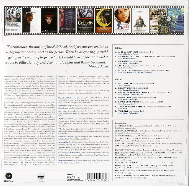 Compilation - Swings In The Films Of Woody Allen Lp 8436542013734