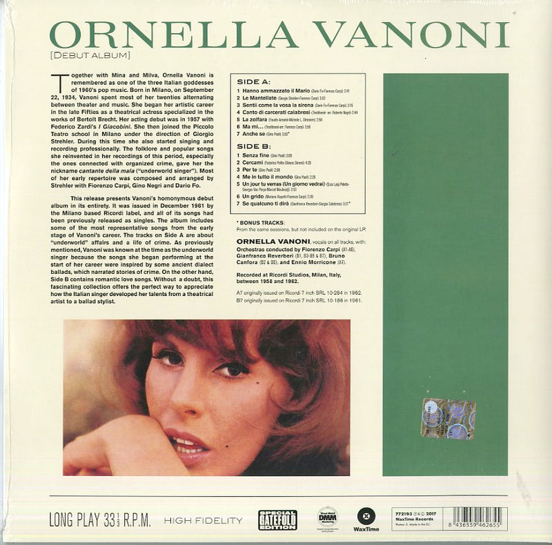 Vanoni Ornella - Debut Album (Lp Gatefold) Lp 8436559462655