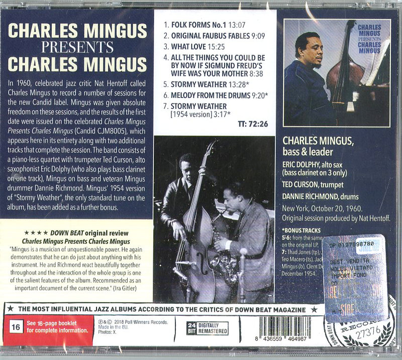 Mingus Charles - Presents Charles Mingus CD 8436559464987