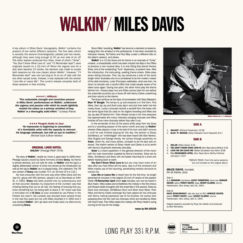 Davis Miles - Walkin' Vinile LP - Vinyl record 8436559465885