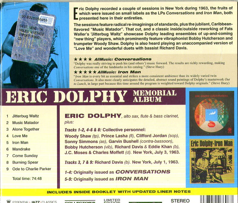 Dolphy Eric - Memorial Album Cd 8436559466967