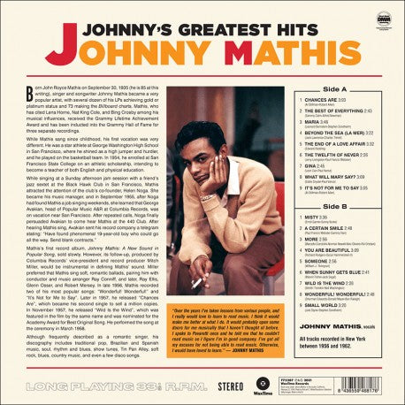 Mathis Johnny - Johnny'S Greatest Hits (180 Gr.) Lp 8436559468176